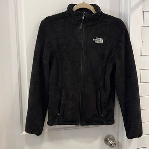The North Face Osito Fleece Fur Teddy Bear Jacket Black Logo Women's Size XS GUC